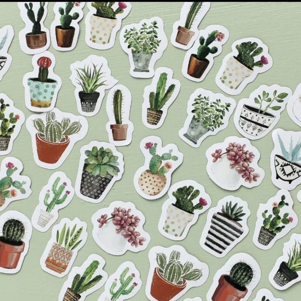 45PC CACTUS JOURNALING STICKERS